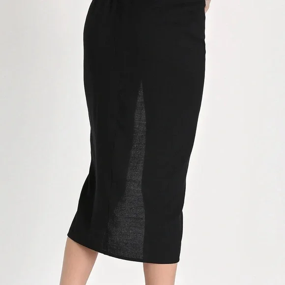 NEW with tags (NWT) Black High-Slit Midi Skirt - Picture 5 of 8